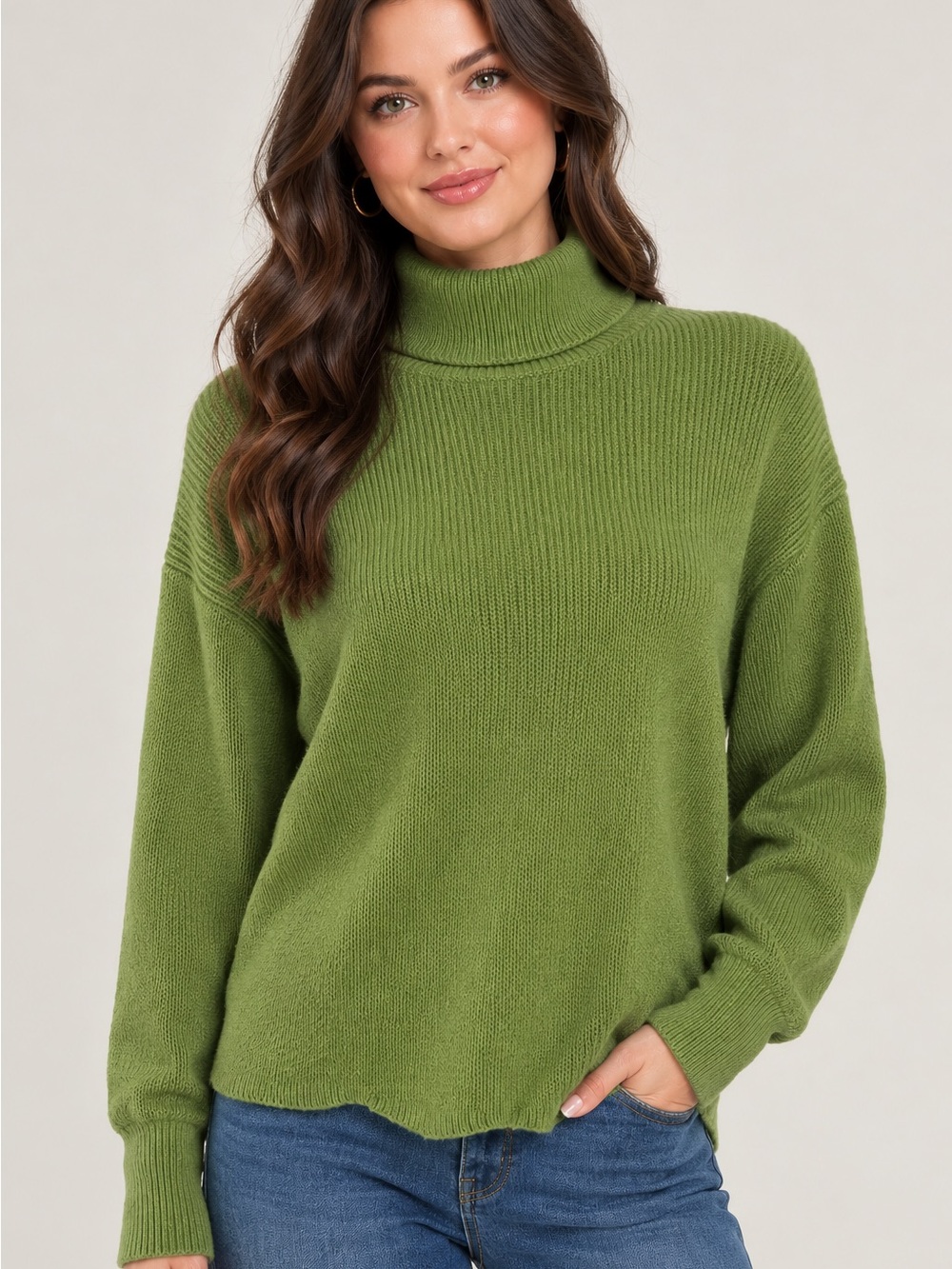lululemon - Green Mock Neck Sweater - Merino Wool Blend